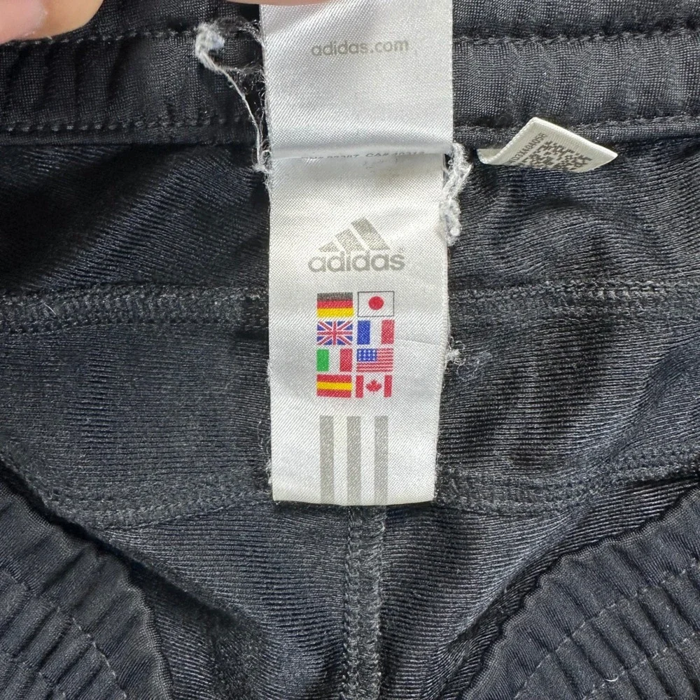 VTG 90s Adidas Mens Black 3-Stripe Straight Leg Track Pants Large